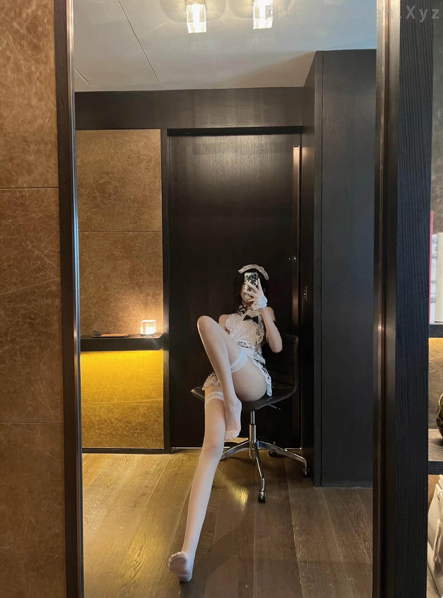 图片[2]-FW0323-葛征GeZheng-白丝女仆超性感套装-36P／1V-秀人网 - XiuRen.Pro