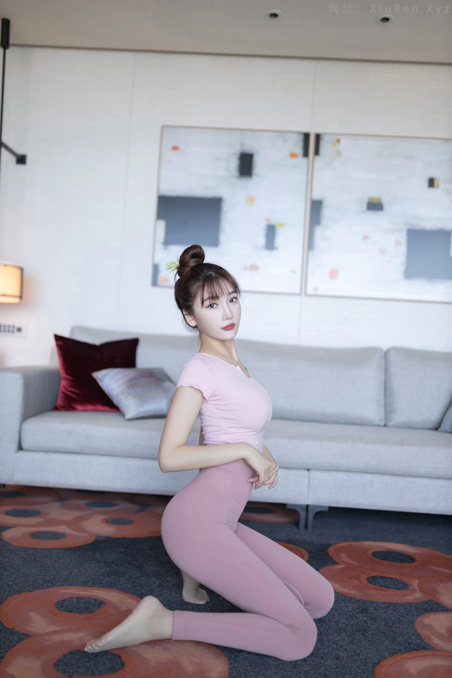 图片[2]-FW0526-陆萱萱-开档瑜伽裤-90P／2V-秀人网 - XiuRen.Pro